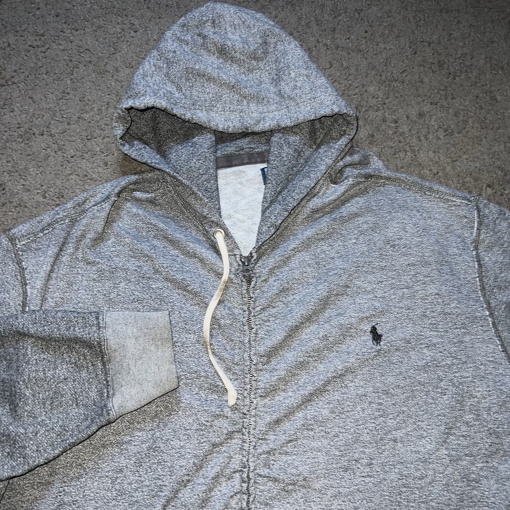 Polo Ralph Lauren Hoodie Mens 3XB Gray Full Zip Stretch Tech Performance Pony